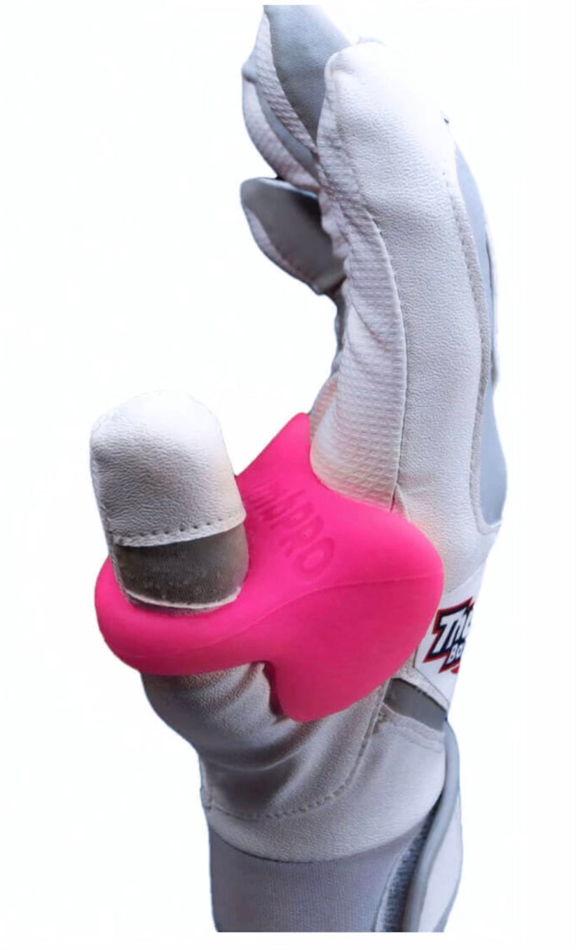 Pink baseball thumb protector 2